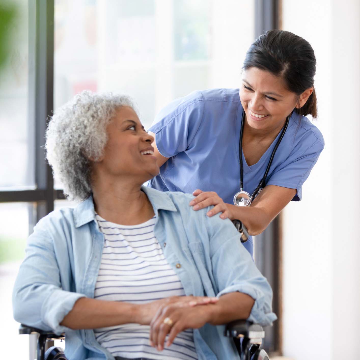 nurse with an elderly woman